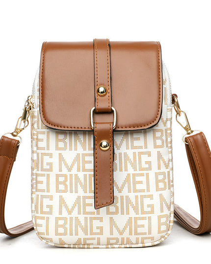 Soft Leather Retro Printed Mini Crossbody Bag