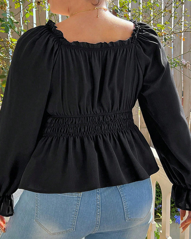 Plus Size Women's Clothes Top Waist Slimming Temperament Clavicle T-shirt
