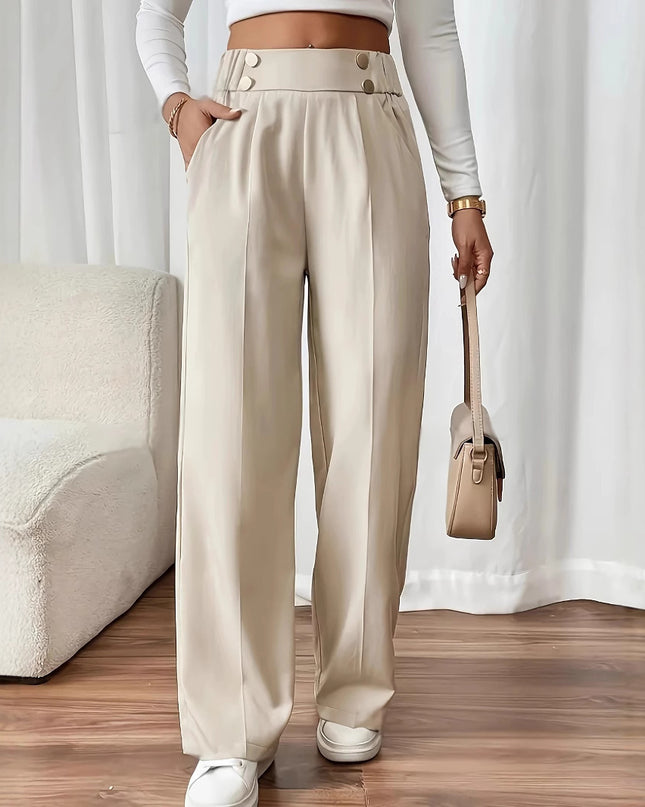 Draping Mop Casual Pants High Waist