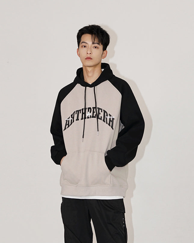 Men's Sweatshirt Vintage Letter Print Sports Hoodie