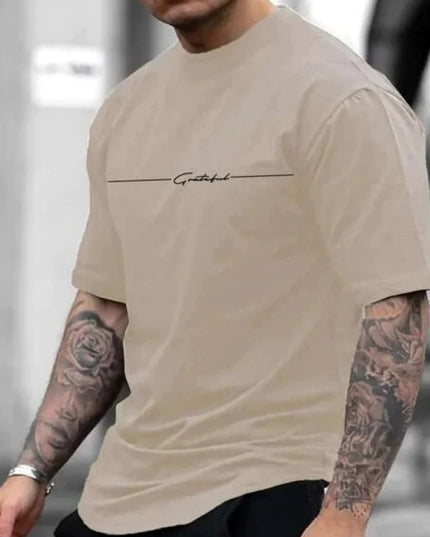 Men's T-shirt 3D Printing Athletic Clothing Simple Short Sleeve
