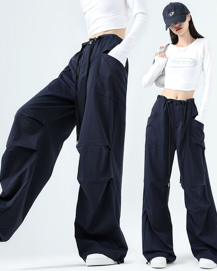 High Waist Women's Workwear Wide Leg Pants