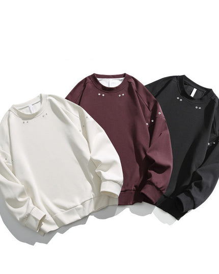 Fashion American Retro Patchwork Sweater Men