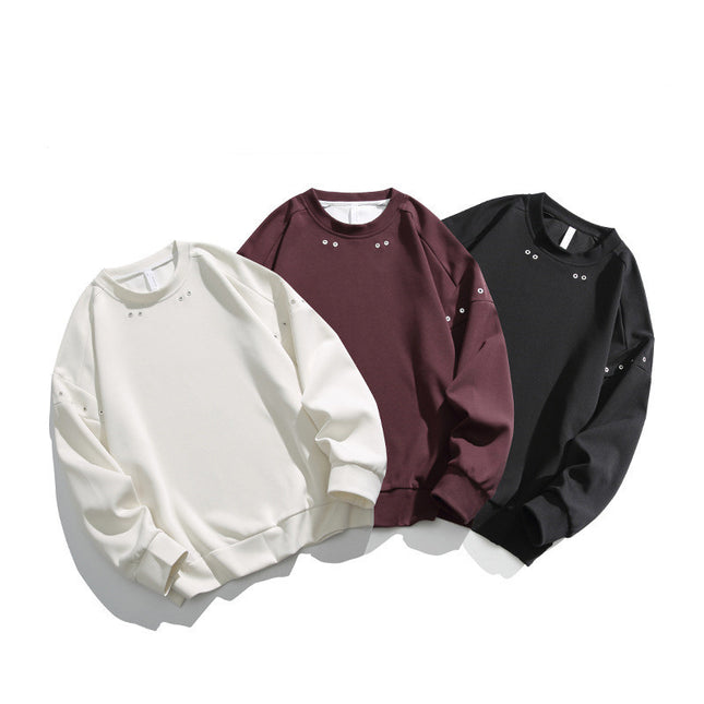 Fashion American Retro Patchwork Sweater Men