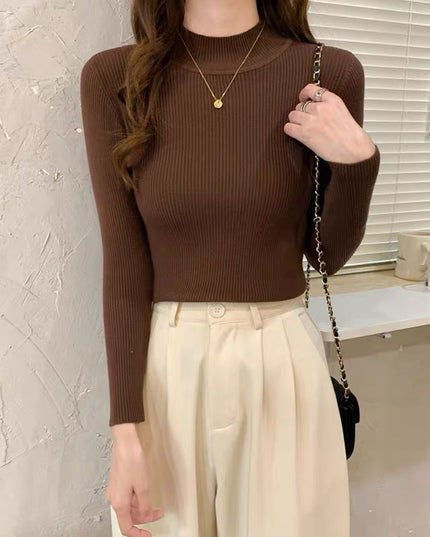Slim Fit Inner Wear All-matching Sweater Long Sleeve