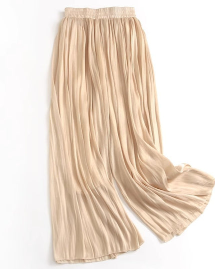 High-end Elegant Ice Silk High Waist Slimming Long Pants