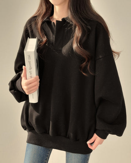 Idle Style Casual Loose Retro Sweater Coat For Women