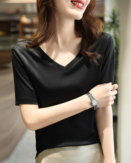 Vest Beautiful French Base Shirt Loose Satin Top