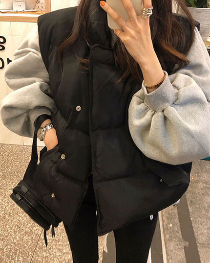 Women's Korean Style Lazy Style All-match Down Cotton Bread Coat Vest