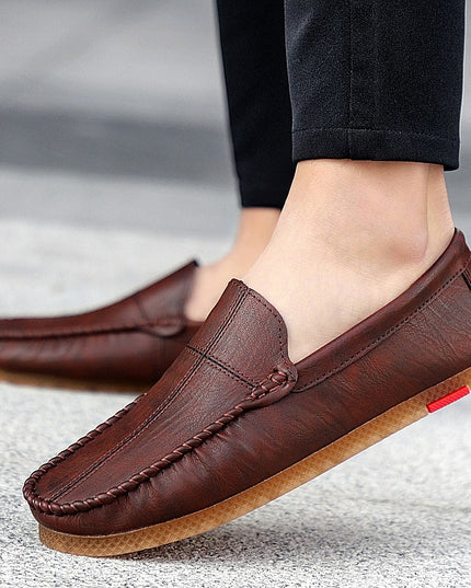 Spring New Men's Casual Lazy Small Leather Shoes