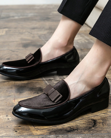 Large Size Men's Leather Shoes Pointed Toe Business Formal Wear Trend