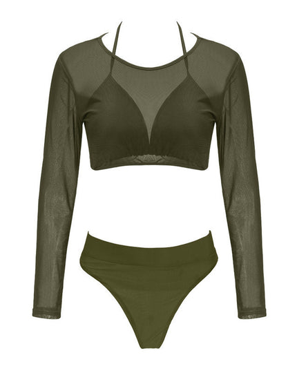 New European And American Split Swimsuit Mesh Bikini