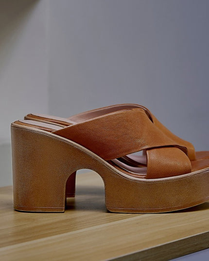 Summer Casual Retro Thick Bottom Chunky Heel Women's Roman Style Sandals
