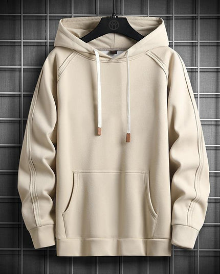 Heavy Cotton Hooded Sweater Men's Simple Solid Color