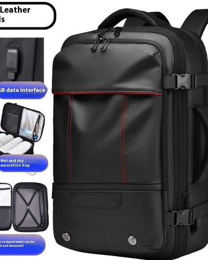 Large Capacity Expansion Multifunctional Vacuum Compression Backpack For Men