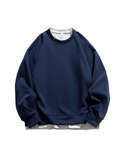 Heavy Fake Two-piece Round Neck Sweater