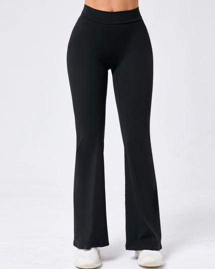 Ladies' Hip Lifting Yoga V Waist Bell-bottom Pants