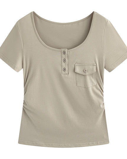 Soft And Slim Short Sleeved Top T-shirt