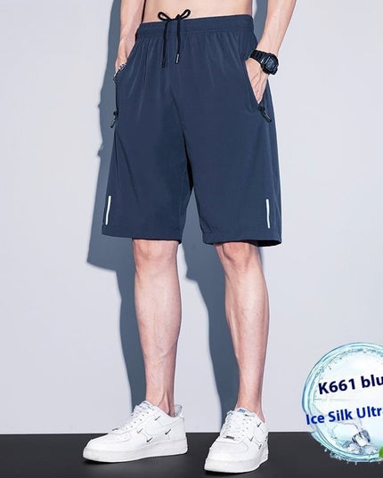 Thin Ice Silk Quick-drying Running Fitness Men's Sports Shorts