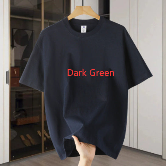 Drop Shoulder Loose Round Neck Pure Color All-matching