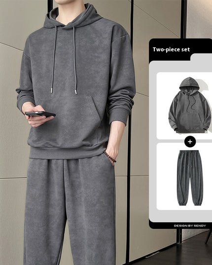 Men's Hooded Sweater Set Casual All-matching