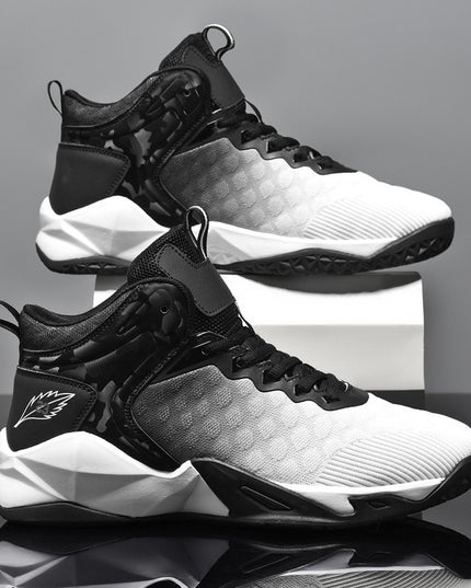 Men's Mid-Top Gradient Mesh Breathable Sneakers