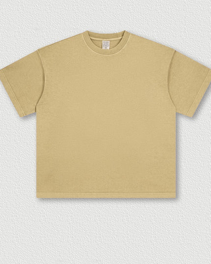 Heavy Washed Solid Color Short Sleeve Men And Women Same Style