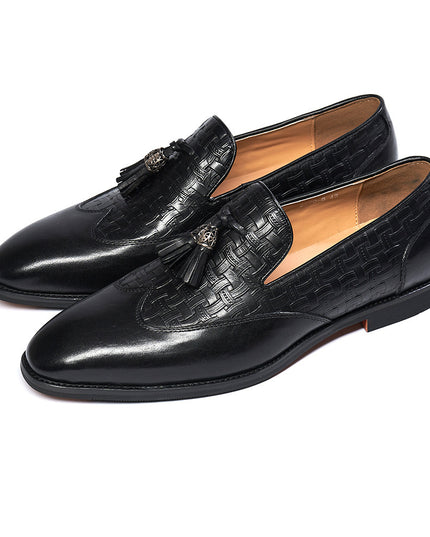Men's Tassel Business Casual Leather Shoes Handmade Wedding Banquet