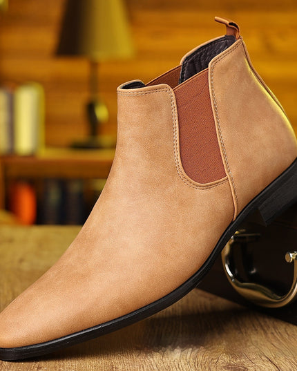 British Style Leather Boots Men's Plus Size