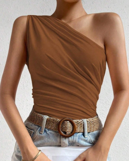 Summer Casual Polyester Short-sleeved Blouse For Women