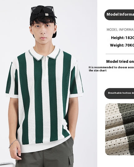Ice Silk Sweater Short Sleeve Summer Men's