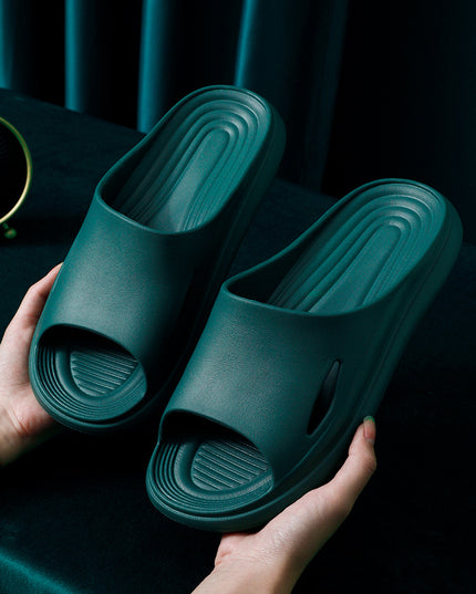 Home Sandals And Slippers For Men'S Home Indoor Non-Slip Summer Couple Thick Bottom