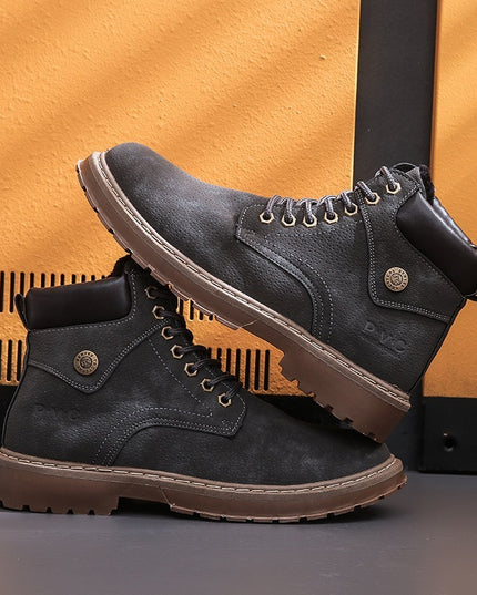 Men's Plus Cotton Martin Boots Pigskin Fleece To Keep Warm Outdoors