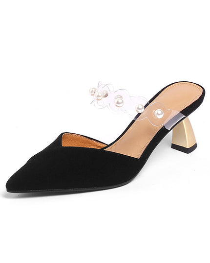 Women's Pointed Toe High-heel Half-drag Sandals