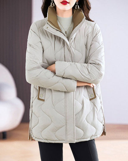 Mid-length Loose And Simple Cotton-padded Coat