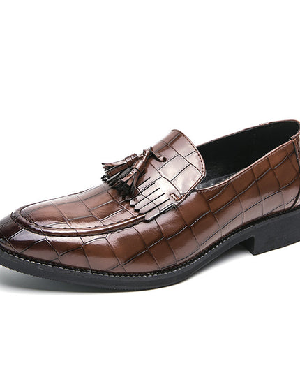 Casual Slip-on Pointed British Style Small Leather Shoes