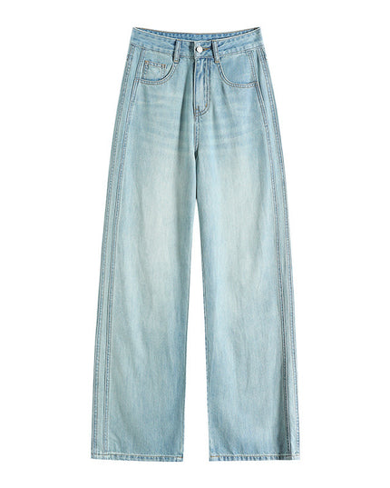 Fashion Women Loose Ice Silk Wide-leg Pants