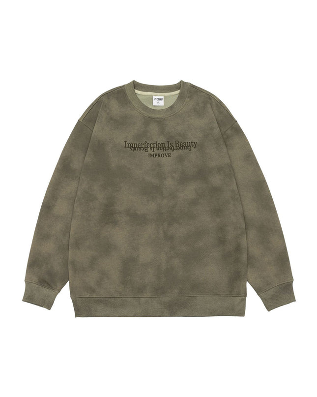 Retro Heavy Waste Soil Style Round Neck Sweater For Men
