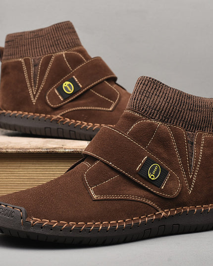 Velcro Shoes Men Ankle Boots Winter Sock Trainer Boots High Quality