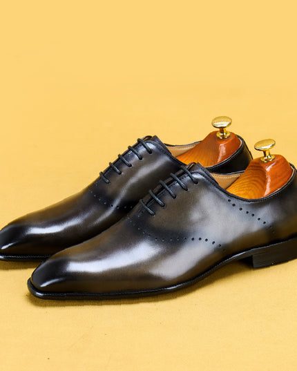 Oxford Retro Gentleman Shoes Lace Up British Whole Leather Leather Casual