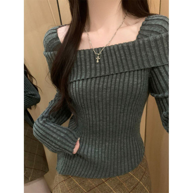 Irregular Off-shoulder Sweater For Women Autumn And Winter