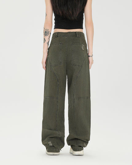 Women's Fashion Worn Workwear Casual Pants