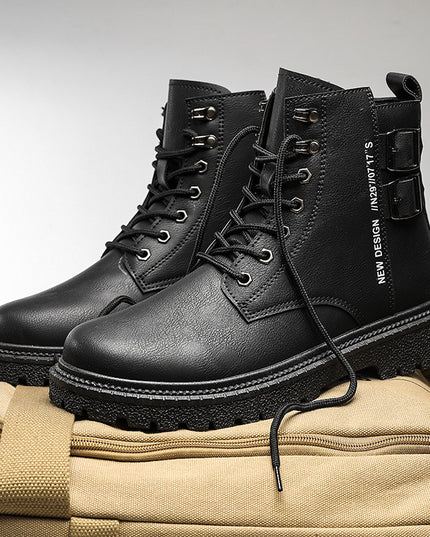 High-top Shoes All-match British Work Shoes Winter Thick Bottom Hiking Boots