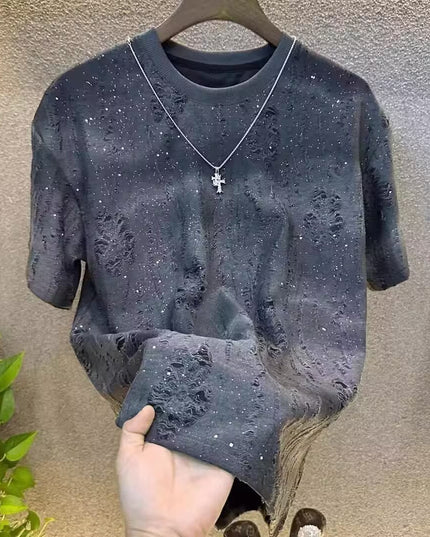 American-style Heavy Short-sleeved T-shirt Men's Summer High Sense