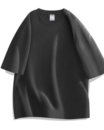 Heavy Cotton T-shirt Plus Size Round Neck Bottoming Shirt Thickened 240g