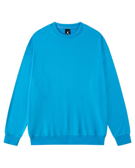 Men's Solid Color Pullover Sweatshirt Loose Round-neck Top Couple College Style Solid Color Clothes