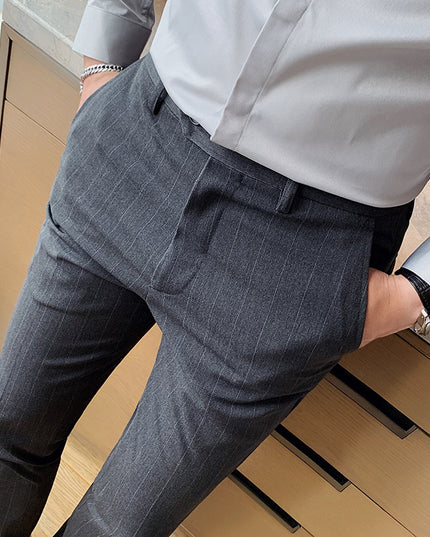 Thin Men's Slim Fit Suit Pants Fashion