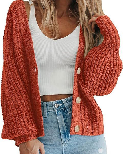 Women's Thick Knitted Cardigan Sweater
