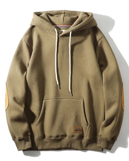 Thick Warm Affixed Cloth Embroidered Hoodie Coat