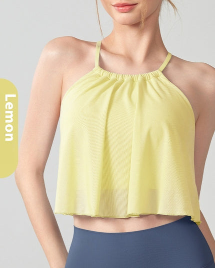 Mesh Yoga Clothes Vest Women's Outer Wear Sling